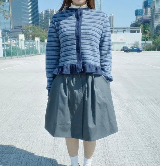 #KR 00002TOP2026 橫間木耳邊絨外套