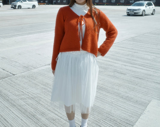 #KR 00006TOP2026 蝴蝶結開胸冷衫