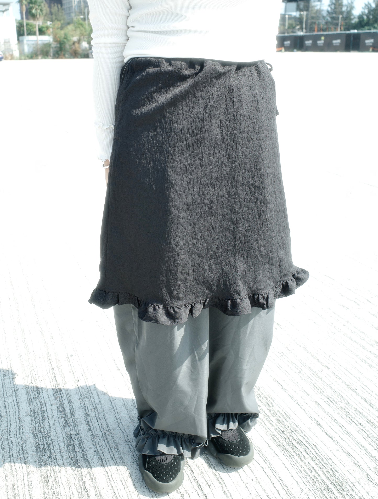 #KR 00001SK2026 木耳邊半身裙