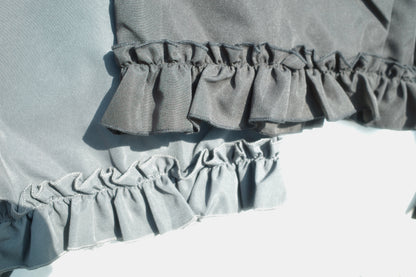 #KR 00001PT2026 風褸料長褲外搭百摺短裙